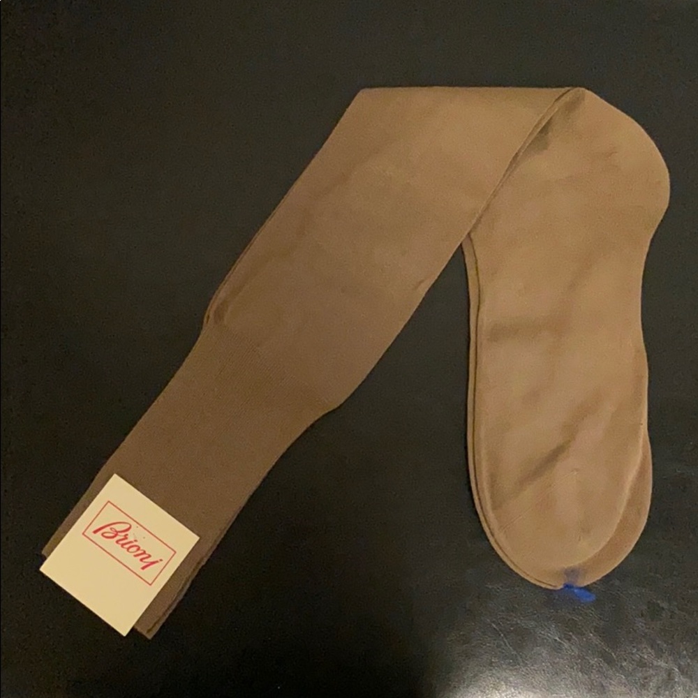 Brioni brown 100% Cotton Dress Socks NWT
